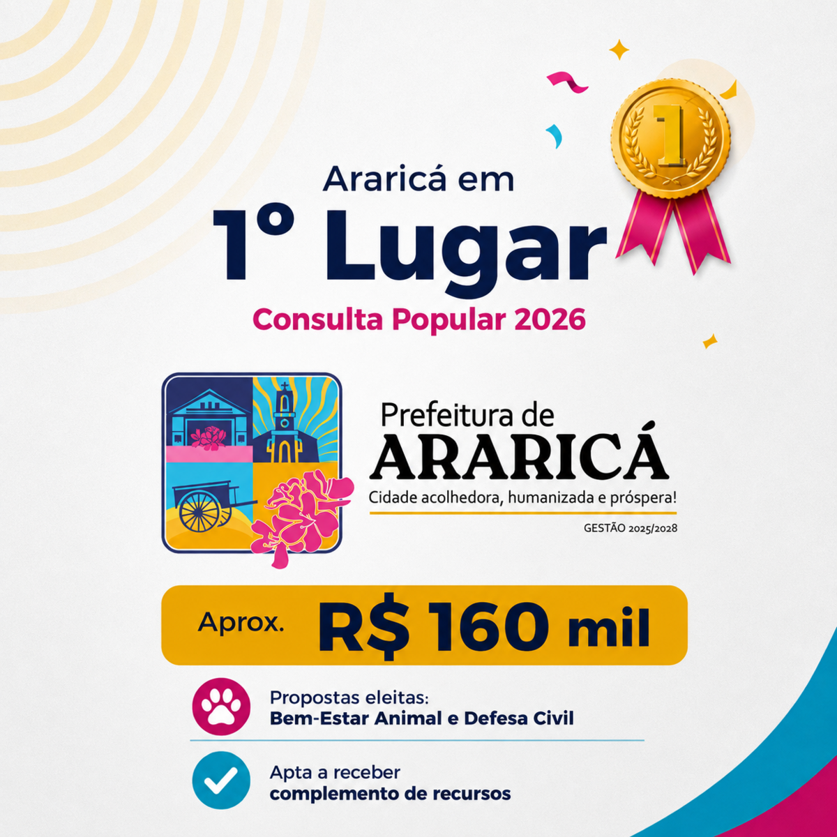 Araricá conquista 1º lugar na Consulta Popular 2026 no Vale do Sinos - Clique no aviso para conferir a notícia completa