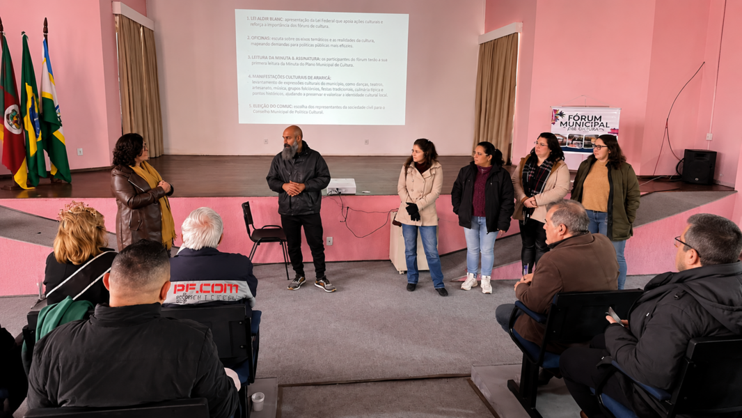 1º Fórum Municipal de Cultura valoriza a história, a memória e as manifestações culturais de Araricá.