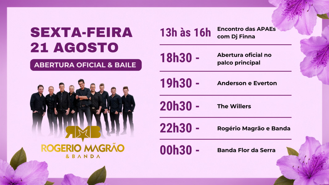 Programação para sexta-feira