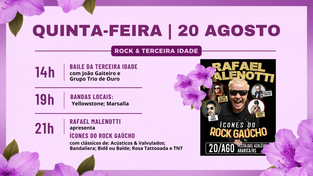 Programação para quinta-feira