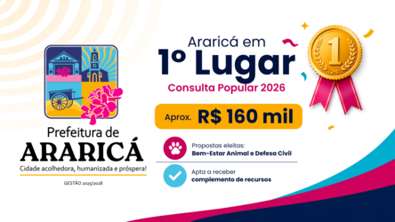 Araricá conquista 1º lugar na Consulta Popular 2026 no Vale do Sinos