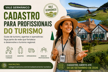 Vale Germânico abre cadastro para profissionais do setor turístico